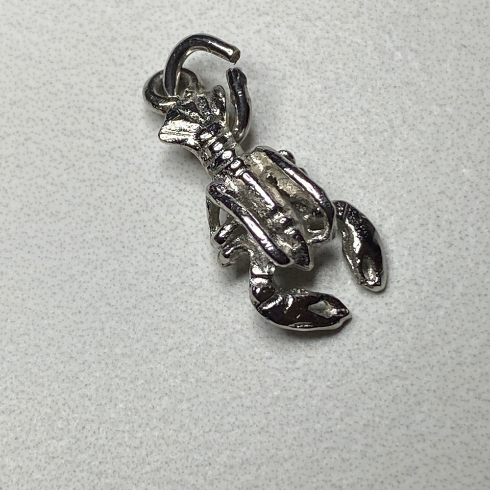 Sterling Silver Lobster Charm Pendant Nautical Jewelry Gift